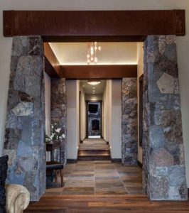 Hallway Luxury Home in Martis Camp Truckee California by Borelli Architecture