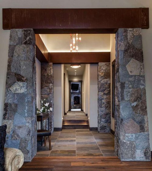 Hallway Luxury Home in Martis Camp Truckee California by Borelli Architecture