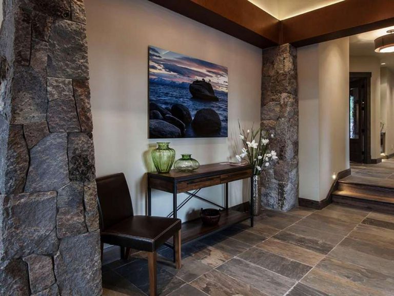 Entryway Luxury Home in Martis Camp Truckee California by Borelli Architecture