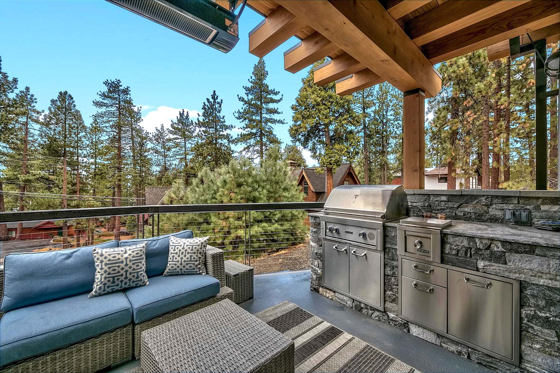 View from Mountain Modern Design Tahoe Home by Borelli Architecture in Zephyr Cove, Nevada