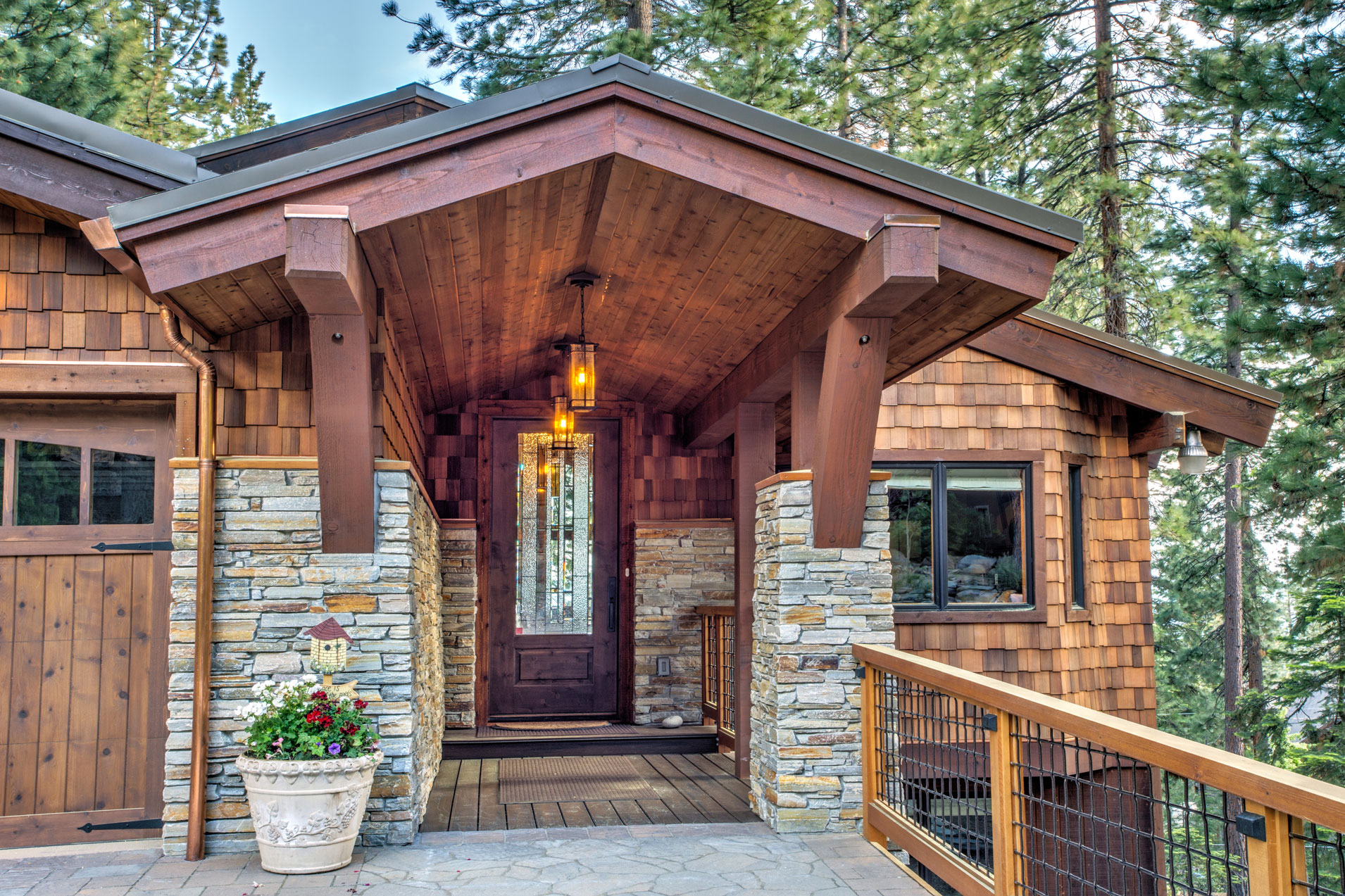 Entry Remodel in Luxury Tahoe Home Remodel by Borelli Architecture in Incline Village, Nevada