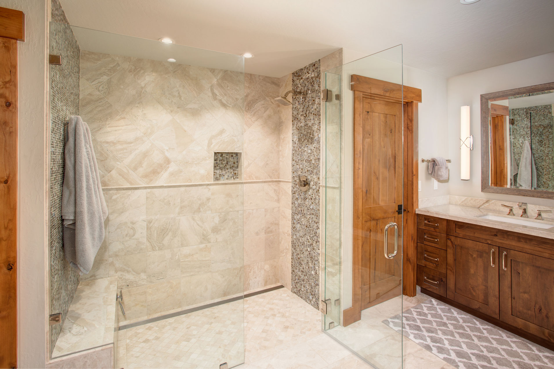 Bathroom Remodel in Luxury Tahoe Home Remodel by Borelli Architecture in Incline Village, Nevada