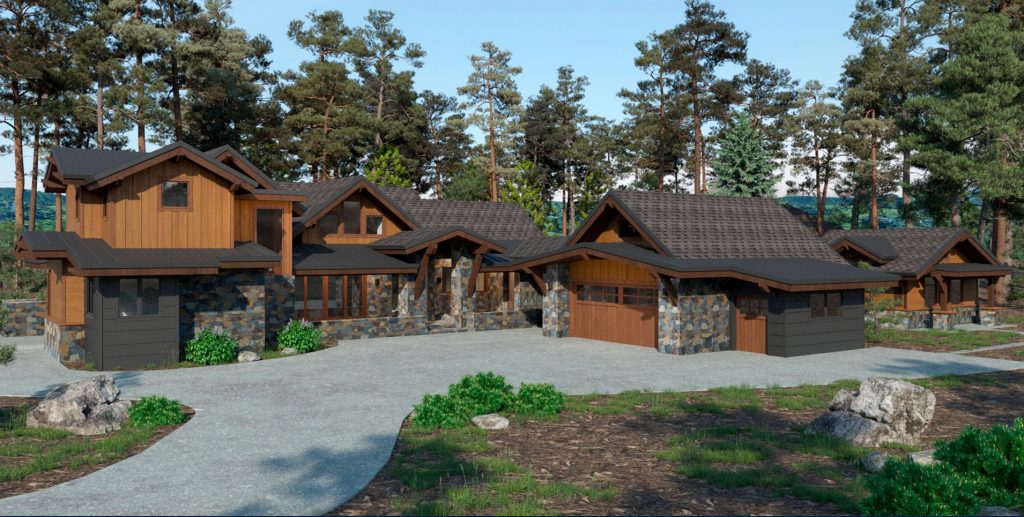 Rendering Tahoe Home by Borelli Architecture in Clear Creek Tahoe, Nevada